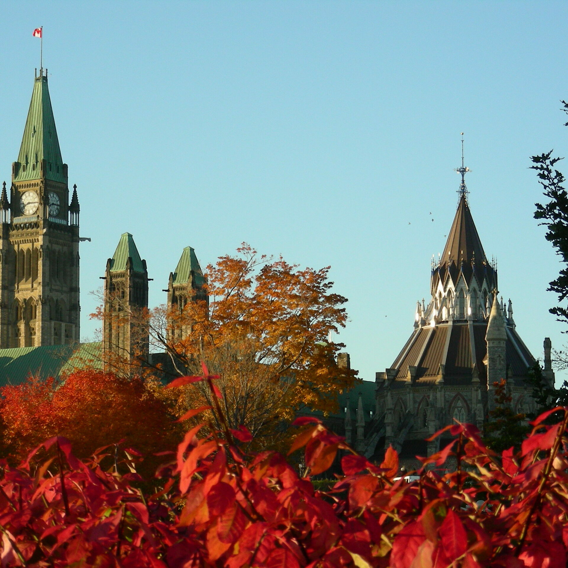 Parliament Buildings in Fall